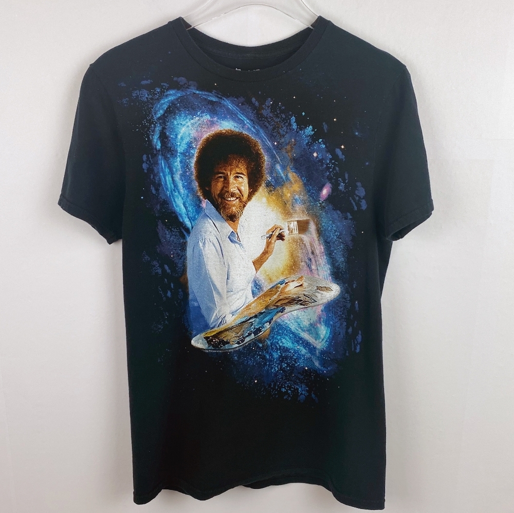 Bob Ross Painting Galaxy Tee (M)